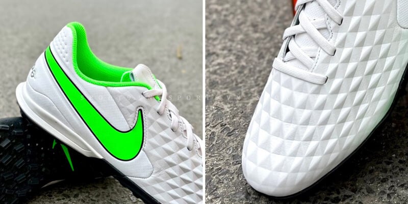 Giày đá bóng Nike Tiempo Legend 8 Academy TF Spectrum - Platinum Tint/Rage Green - AT6100-030